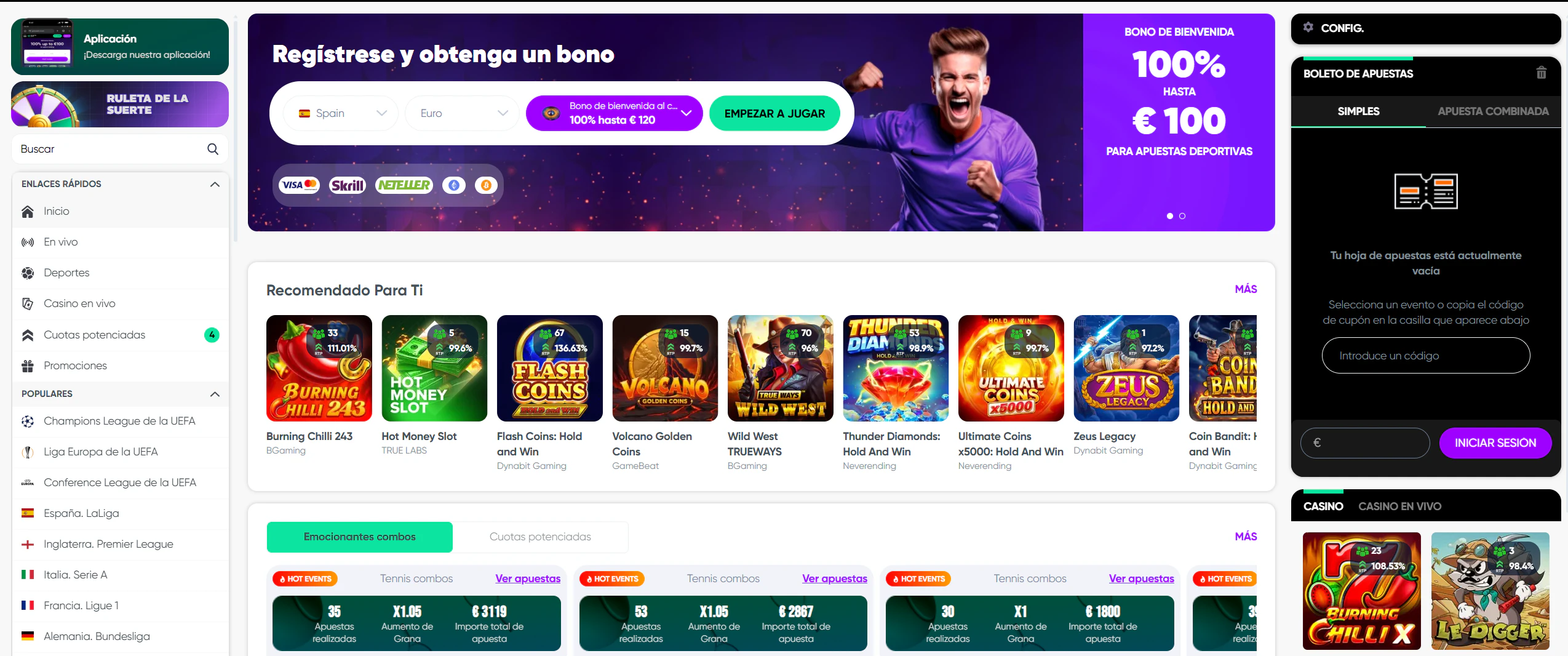 Granawin Casino Página principal